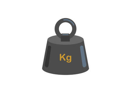 Weight block. Simple flat illustration.のイラスト素材