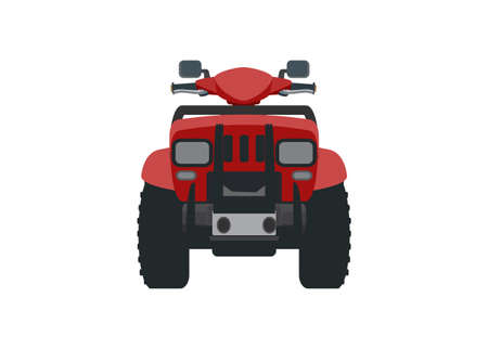 ATV vehicle. Front view. Simple flat illustration.のイラスト素材