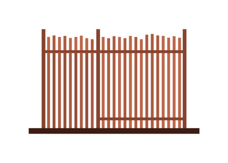 Wooden cage. Simple flat illustration.のイラスト素材