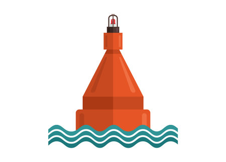 Buoy lantern. Simple flat illustration.のイラスト素材
