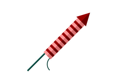 Firecrackers rocket. Simple flat illustration.のイラスト素材