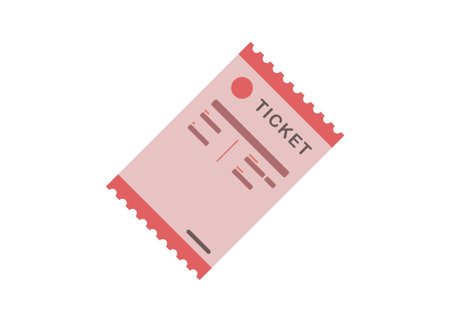 Ticket paper sheet. Simple flat illustrationのイラスト素材
