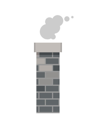 House chimney. Simple flat illustration.のイラスト素材