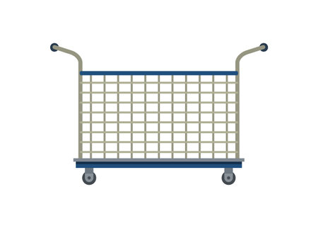 Heavy trolley. Simple flat illustration.のイラスト素材