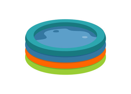 Inflatable pool. Simple flat illustration.のイラスト素材