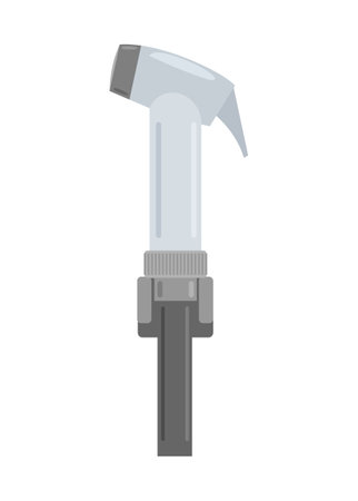 Toilet sprayer. Simple flat illustration.のイラスト素材