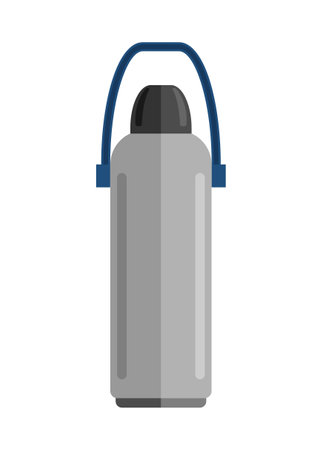 Insulated drink bottle. Simple flat illustration.のイラスト素材
