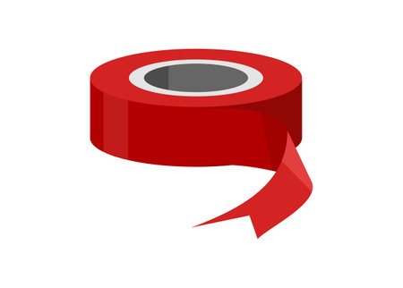 Rolled ribbon. Simple flat illustration.のイラスト素材