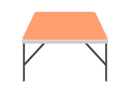 Folding table. Simple flat illustration in perspective view.のイラスト素材
