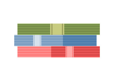Paper money bundle stack. Simple flat illustrationのイラスト素材