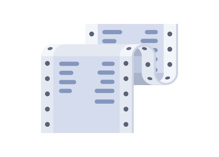 Sheet of receipt paper. Simple flat illustrationのイラスト素材