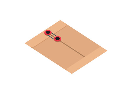Mail envelope in isometric view. Simple flat illustration.のイラスト素材