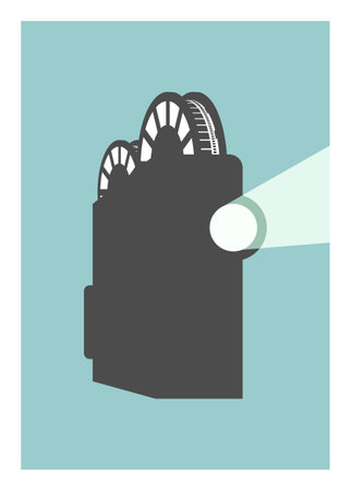 Movie projector. Simple flat illustrationのイラスト素材