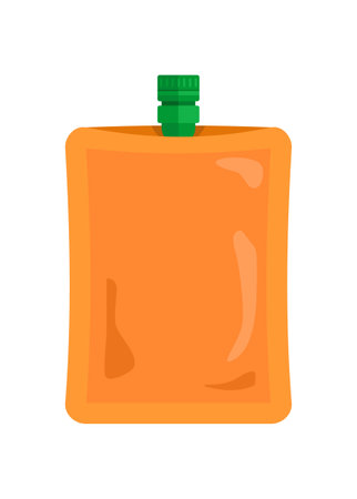 Drink pouch. Simple flat illustration.のイラスト素材