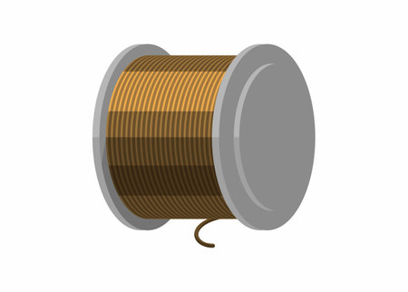 Copper wire roll. Simple flat illustration.のイラスト素材