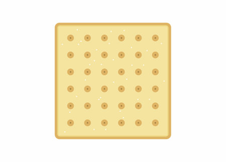 Biscuit crackers with crystal sugar sprinkles. Simple flat illustration.のイラスト素材