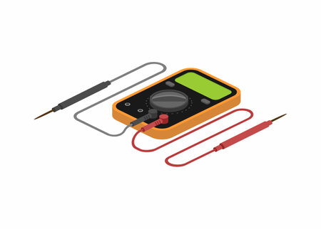 Multimeter. AVO meter. Simple flat illustration in isometric view.のイラスト素材