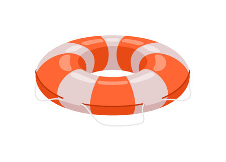 Lifesaver ring. Simple flat illustration.のイラスト素材