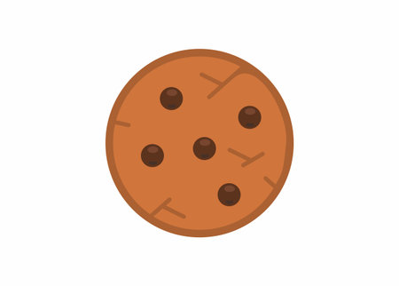 Choco chips snack. Simple flat illustration.のイラスト素材