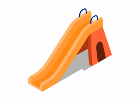 Playground slide. Simple flat illustration in isometric view.のイラスト素材