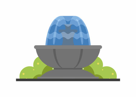 Water fountain. Simple flat illustration.のイラスト素材