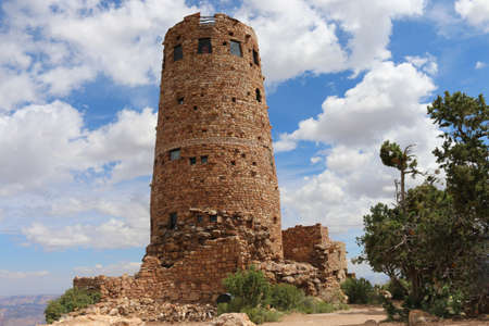 Desert View Watchtower at Grand Canyon National Park, Arizona, USAのeditorial素材