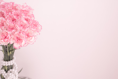Pink Carnation Flowers Bouquet. soft filter.の写真素材