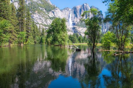 Yosemite Falls, Yosemite National Park, California State in USAの写真素材