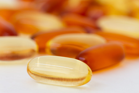 Vitamins and Healthy Supplements on white backgroundの写真素材