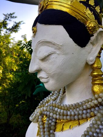 Religious statues of the temple are located inside the templeのeditorial素材