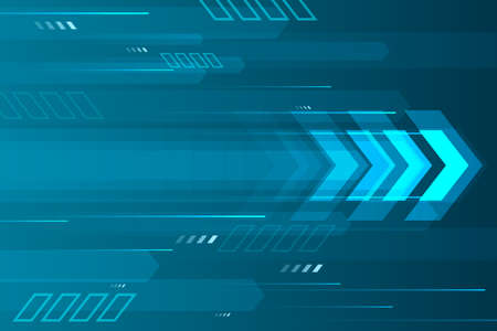 Arrow speed abstract blue background communication data transfer technology concept