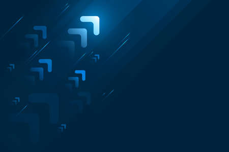 Arrow up with speed line on blue background copy space technology speed development concept