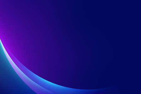 Abstract light blue violet curve graphic on dark background, copy space composition.のイラスト素材