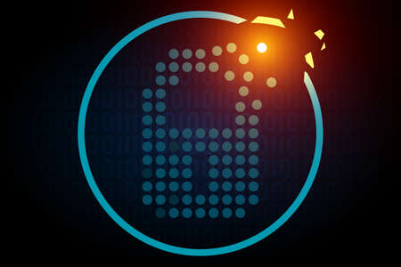 Security vulnerable breach system lock cyber security concept