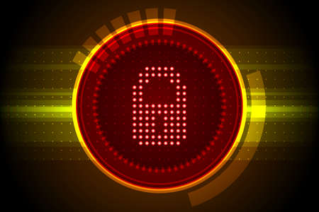 Security digital data illustration, lock icon, internet protection concept