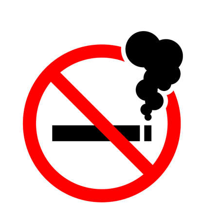 Prohibition sign no smoking overflow design.のイラスト素材