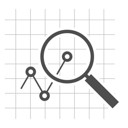 Graph analysis symbol vector simple and flat design minimalist grayscale colorのイラスト素材
