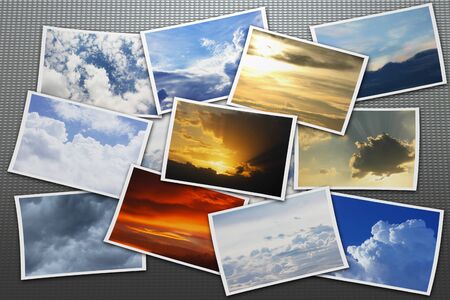 photographs of different kinds of cloudsの写真素材