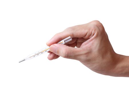 a thermometer in a hand