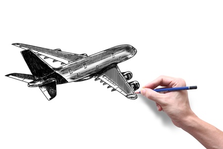 plane sketchingの写真素材