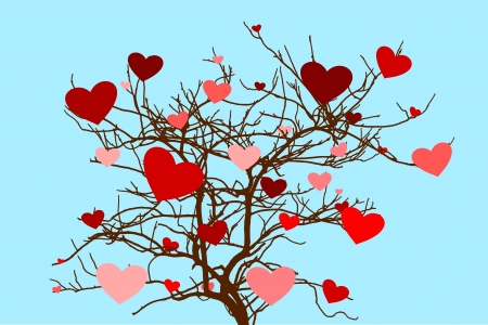 heart treeのイラスト素材