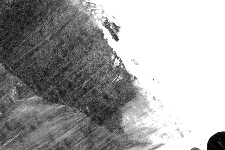 black white abstract acrylic painting color texture on white paper background by using rorschach inkblot methodの写真素材