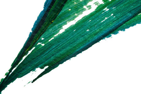 blue green yellow abstract acrylic painting color texture on white paper background by using...