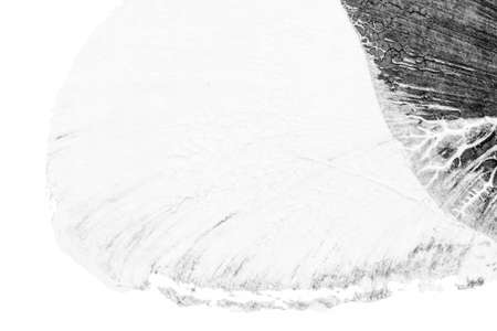 black white abstract acrylic painting color texture on white paper background by using rorschach...