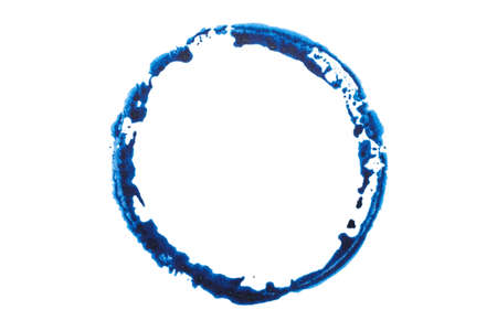 blue abstract watercolor paint brush stroke texture isolated on white background for logo and banner. design, creative, and illustration.の写真素材