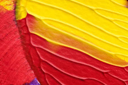 blue purple red yellow abstract acrylic painting color texture on white background by using inkblot...