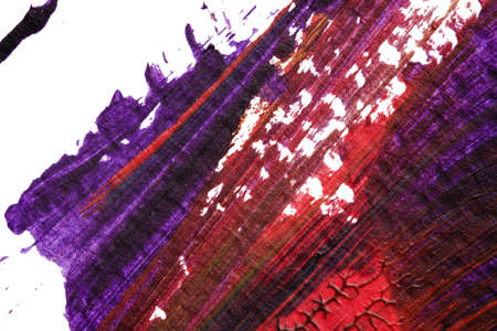 blue purple red yellow abstract acrylic painting color texture on white background by using inkblot...