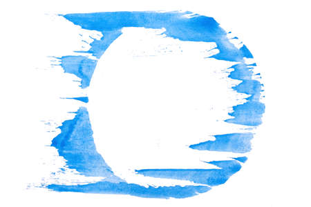 abstract acrylic watercolor paint brush stroke texture isolated on white background for logo and banner. design, creative, and illustration.の写真素材