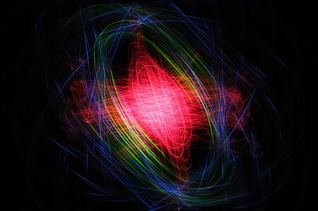 circular of color light painting