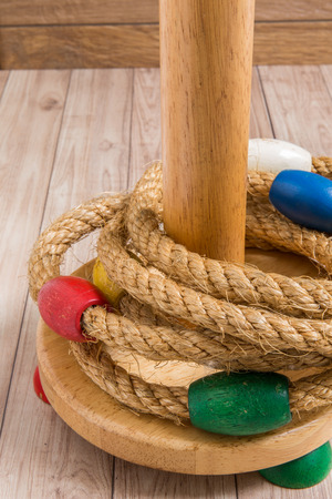 Ring toss game is a child's favorite toy.の写真素材
